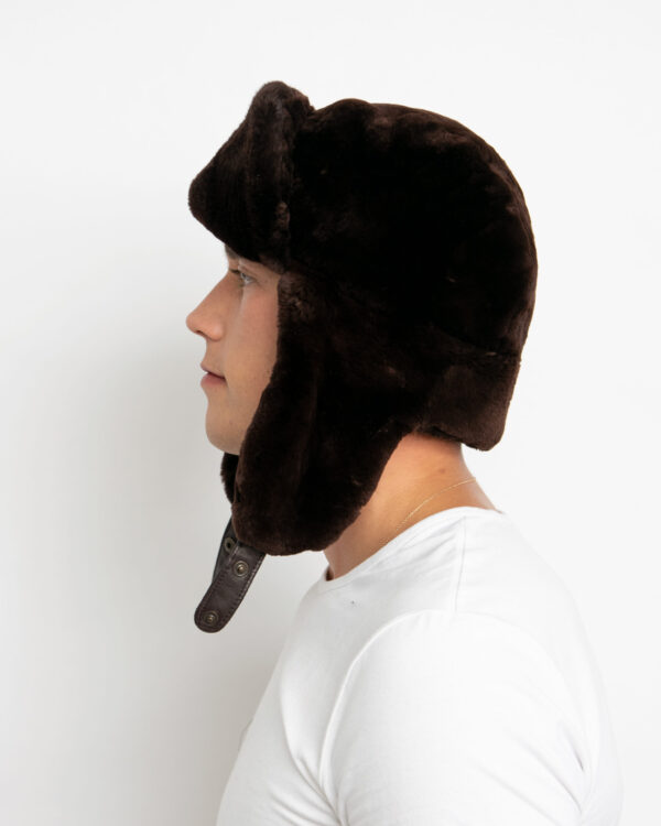 Men's Brown Beaver Full Fur Trapper Hat