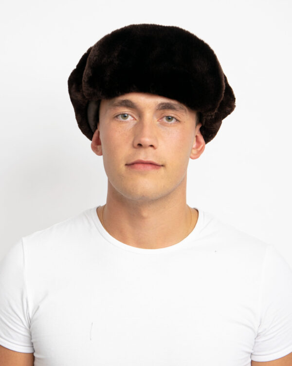 Men's Brown Beaver Full Fur Trapper Hat