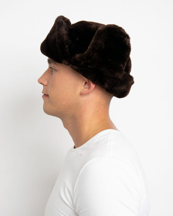 Men's Brown Beaver Full Fur Trapper Hat