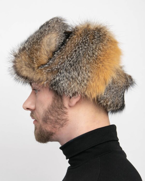 Men's Brown Beaver Full Fur Trapper Hat